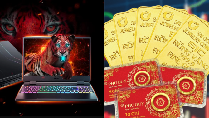 Giá vàng ngày 30/7: Leo dựng đứng, vượt mốc 142 triệu đồng/lượng, laptop gaming Acer giá siêu hời