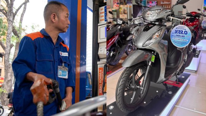 Giá xăng dầu trưa nay 31/7: Xăng E10 RON95 giảm sâu 8.000 - 9.000 đồng/lít, giá xe máy Honda cực rẻ
