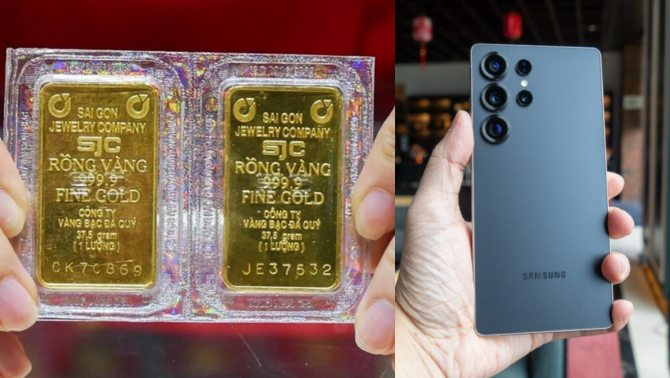 Giá vàng hôm nay trưa 2/8: Vàng SJC, vàng 9999 đua nhau giảm sốc cuối tuần, giá Samsung S25 Ultra rẻ