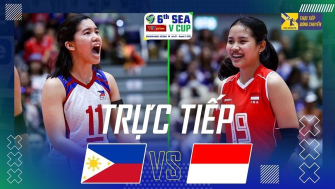 VTV trực tiếp bóng chuyền Philippines vs Indonesia - Link xem trực tiếp bóng chuyền SEA V.Cup 2026 hôm nay 2/8
