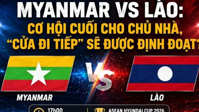 Dự đoán kết quả, tỷ số Myanmar vs Lào - Siêu máy tính nhận định bóng đá AFF Cup 2026 hôm nay 4/8