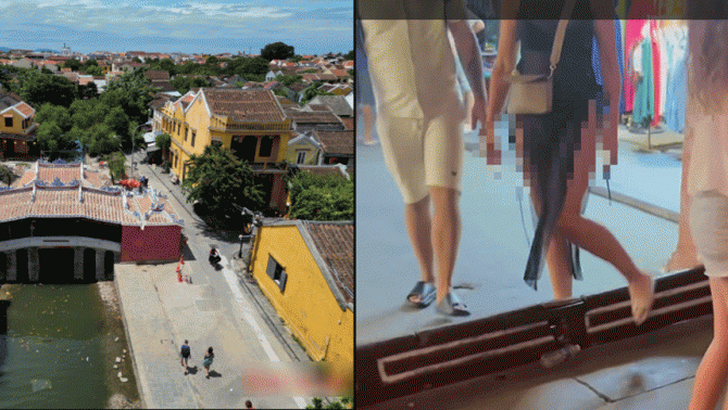 Clip nữ du khách mặc đồ xuyên thấu tại di tích Chùa Cầu, phản ứng gây chú ý của hướng dẫn viên?