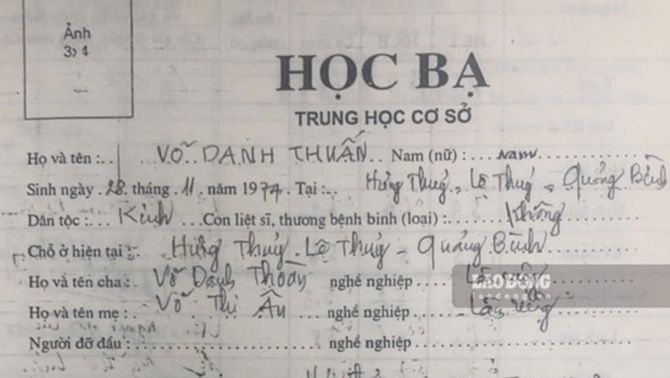 Chi tiết bất thường trong học bạ cấp 2 của Chủ tịch MTTQ xã ở Quảng Trị, Sở đề nghị công an xác minh