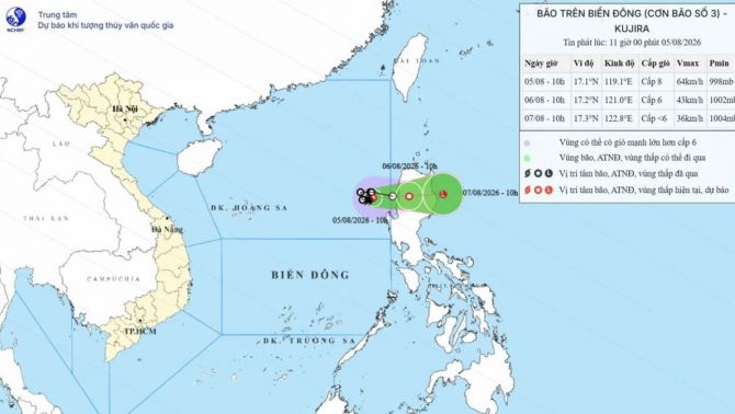 Cập nhật tin bão mới nhất: Bão Kujira thẳng tiến Philippines, dự báo hướng đi chính xác nhất