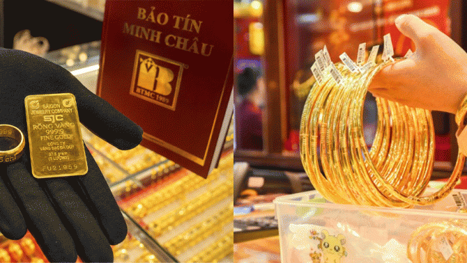 Giá vàng hôm nay 6/8 (trưa 6/8) biến động lớn: Nơi tăng, nơi giảm bất ngờ? Một thương hiệu bán ra cao ngất