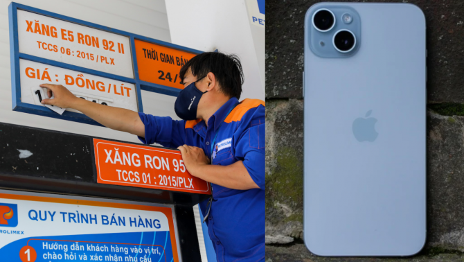 Giá xăng dầu hôm nay 7/8 hạ nhiệt sâu, E5 giảm gần 700 đồng/lít, giá iPhone 15 Plus giảm thủng đáy