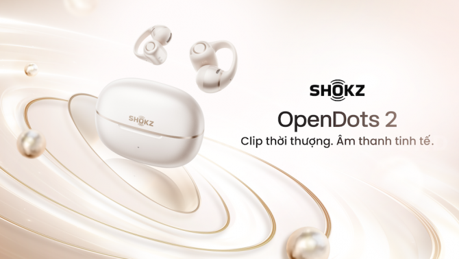 Shokz ra mắt OpenDots 2: Thiết kế thời thượng, Tích hợp công nghệ Dolby Audio cho trải nghiệm âm thanh sống động