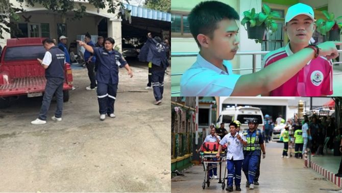 Khoảnh khắc học sinh Thái Lan lẩn trốn kẻ xả súng lớp 9, phát hiện gì trong ba lô của đối tượng?