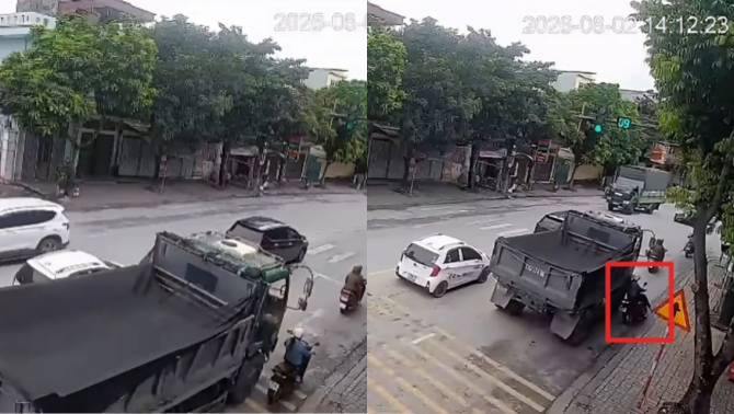 Hưng Yên: Xe tải vượt ẩu chèn người phụ nữ tử vong tại chỗ, camera ghi lại diễn biến vụ việc