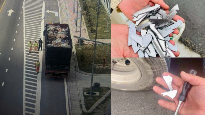 Xe đầu kéo làm rơi mảnh sắt khiến hơn 120 ô tô thủng lốp trên cao tốc, phát hiện thêm nhiều vi phạm 
