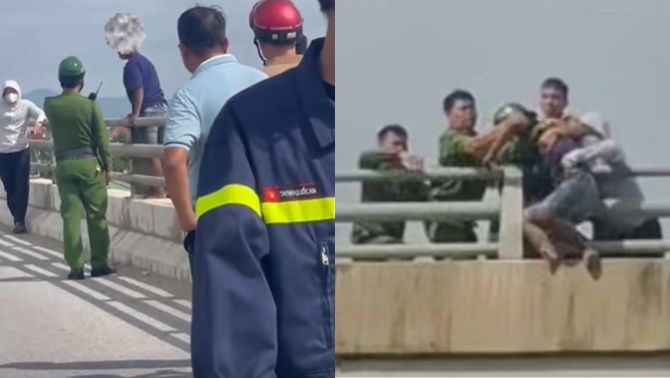 Nghệ An: Danh tính nam thanh niên 18 tuổi say rượu đòi nhảy cầu được công an cứu thành công