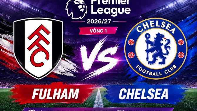Lịch thi đấu Ngoại hạng Anh 2026/27 hôm nay 24/8: Derby London giữa Chelsea và Fulham