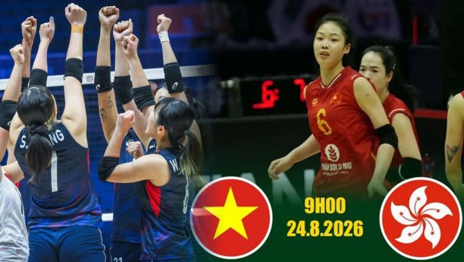 Xem TRỰC TIẾP bóng chuyền Việt Nam đấu Hong Kong ở đâu, kênh nào? Link xem trực tiếp bóng chuyền nữ châu Á 2026