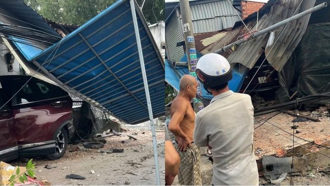 Camera ghi lại cảnh ô tô tông liên hoàn rồi lao vào nhà dân ở TP HCM, cô giáo mầm non tử vong