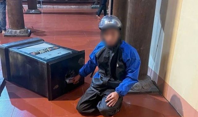 Xác định danh tính đối tượng đột nhập thiền viện, phá hòm công đức trộm số tiền lớn
