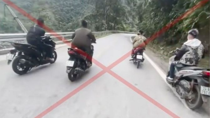 Clip 37 giây trên VNeTraffic lộ nhóm thanh thiếu niên đi xe máy vi phạm, bị xử phạt gần 23 triệu đồng