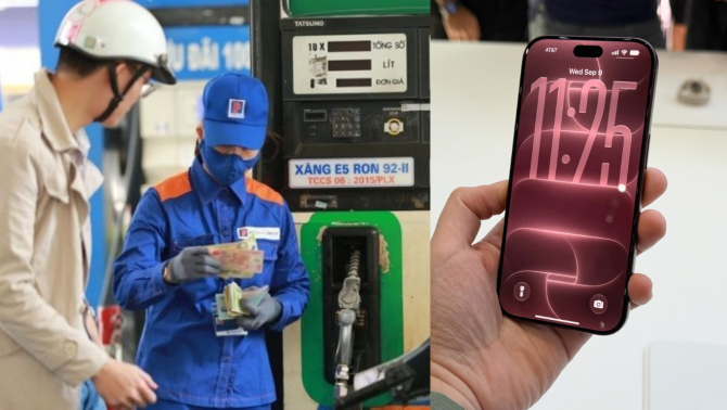 Giá xăng dầu hôm nay sáng 12/9 cuối tuần tăng gần 1.300 đồng, E5 hơn 24.000, giá iPhone 18 Pro ra sao?