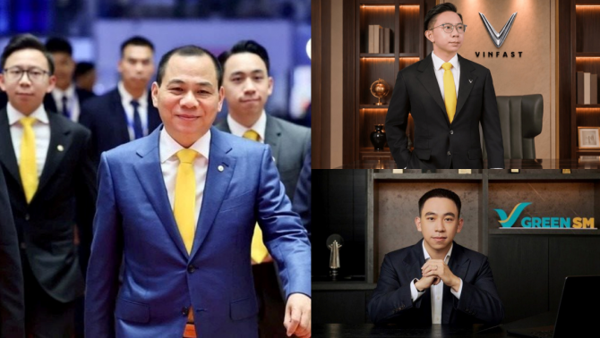 Hai con trai của tỷ phú Phạm Nhật Vượng thay cha mẹ điều hành VinFast, GSM