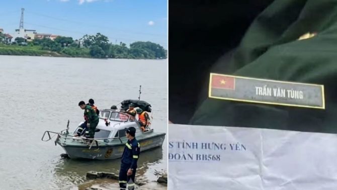 Gia đình thanh niên mất tích kể lại diễn biến trước khi Thiếu tá quân đội nhảy xuống sông cứu người