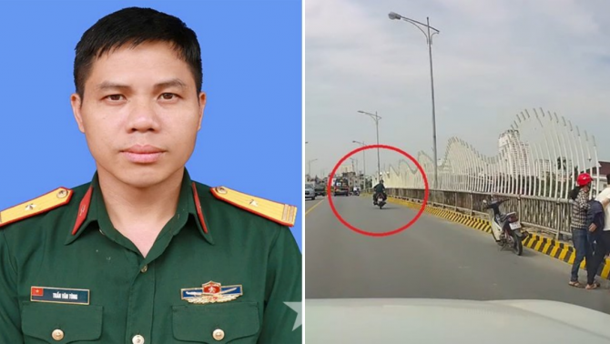 Camera ghi lại khoảnh khắc thiếu tá Trần Văn Tùng lao xuống sông cứu người, đã rõ lý do nam thanh niên nghĩ quẩn