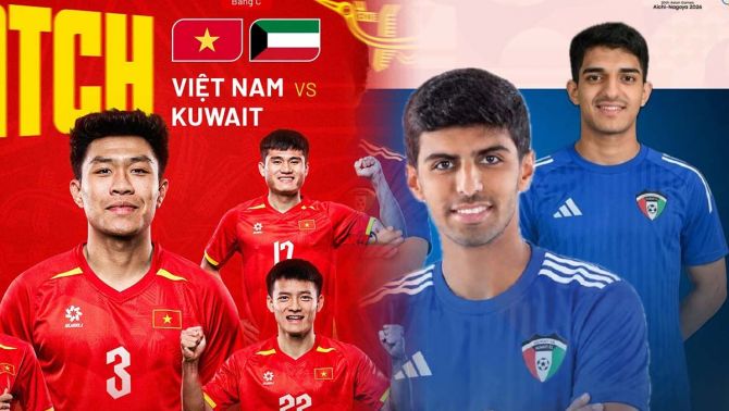 Xem TRỰC TIẾP U23 Việt Nam vs U23 Kuwait ở đâu, kênh nào? VTV trực tiếp bóng đá ASIAD 2026 hôm nay 15/9