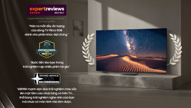 Samsung 2026 chinh phục chuyên gia quốc tế với loạt TV và loa nâng tầm trải nghiệm giải trí tại gia