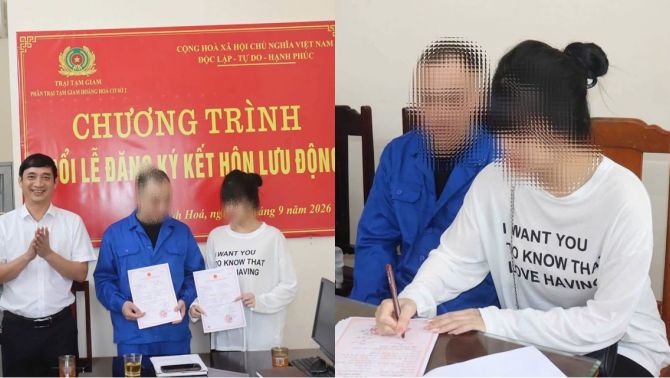 Vì sao cặp đôi ở Thanh Hóa được đăng ký kết hôn ngay trong trại tạm giam? Danh tính 2 nhân vật chính