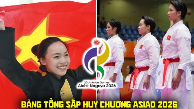 Bảng tổng sắp huy chương ASIAD 2026 mới nhất - Thể thao Việt Nam bay cao với tấm HCV đầu tiên