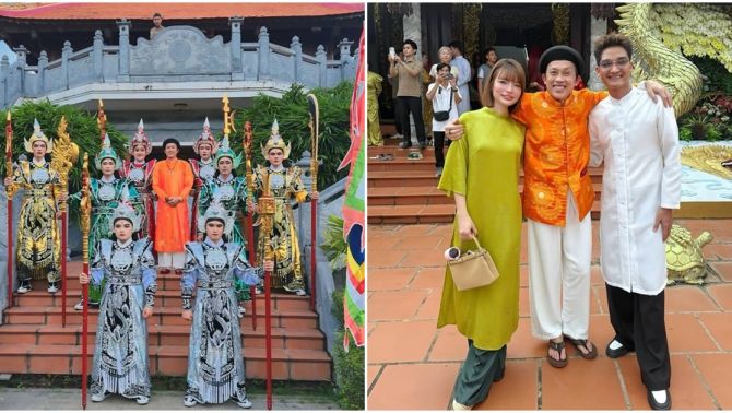 Hoài Linh hiếm hoi xuất hiện, thực hiện 1 nghi lễ trước hàng trăm người