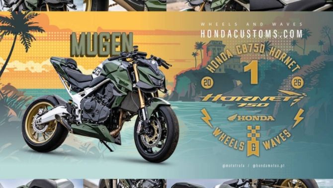 Honda Hornet 750 độ kiểu Mugen thắng lớn, đánh bại loạt đối thủ tại Honda Customs 2026