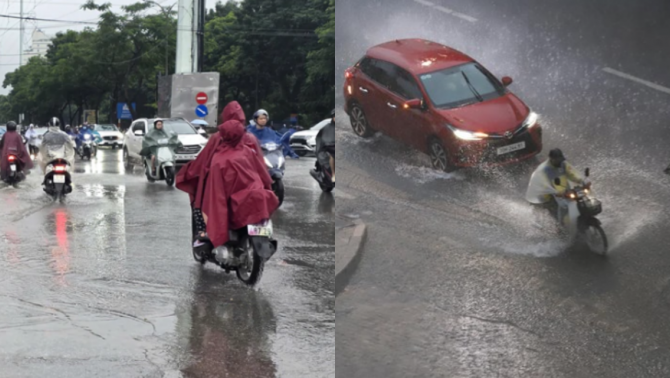 Tin thời tiết Hà Nội mới nhất: Mưa dông đang lan rộng nội và ngoại thành, người dân đề phòng mưa đá