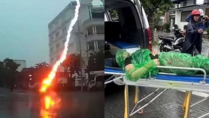 Tình hình sức khỏe người phụ nữ bị sét đánh trúng người khi đang đi xe máy ở Nghệ An