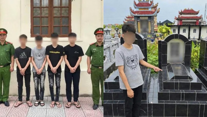 Hải Phòng: Nam sinh thực hiện thử thách phản cảm tại nghĩa trang sau khi thua kèo TikTok