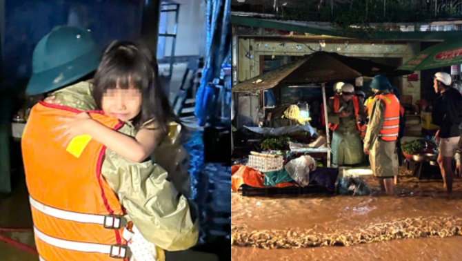 Mưa lớn kéo dài khiến nhiều khu dân cư ở Lâm Đồng ngập sâu, hàng chục chiến sĩ xuyên đêm giúp dân
