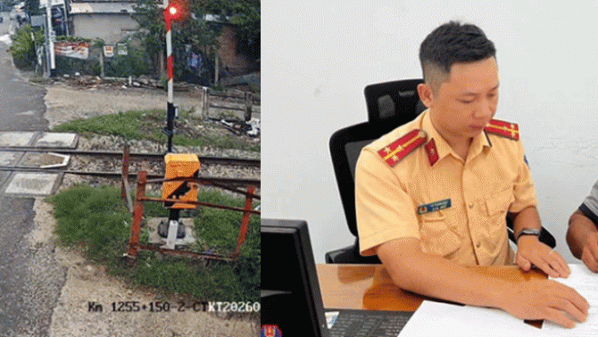 Camera đường sắt ghi cảnh tượng khiến tài xế ô tô vượt đèn đỏ đường sắt đối mặt mức phạt nặng