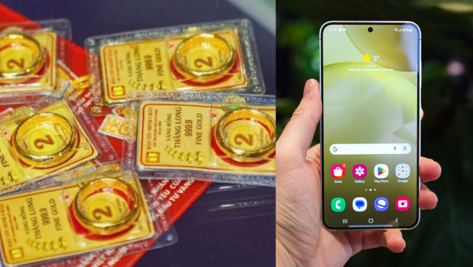 Giá vàng hôm nay tối 2/10: Vàng SJC, vàng 9999 đồng loạt giảm cuối ngày, Samsung S24 giá bao nhiêu?
