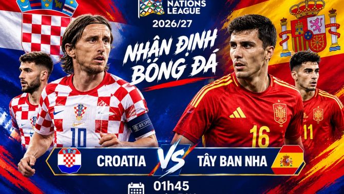 Dự đoán kết quả, tỷ số Croatia vs Tây Ban Nha - Nhận định bóng đá UEFA Nations League hôm nay 6/10