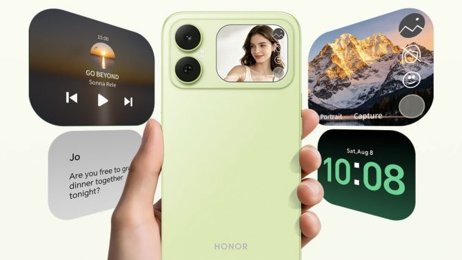 Honor Play 20C trình làng: Màn hình phụ đa năng, pin khủng 6.000 mAh, chạy Android 16