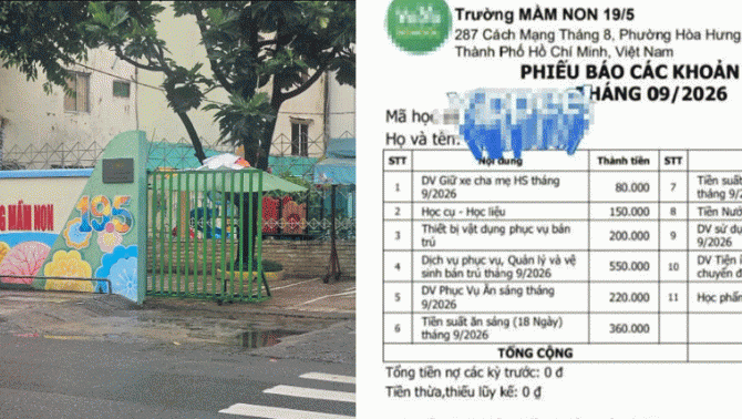 Hiệu trưởng lên tiếng vụ phụ huynh phản ánh nhà trường thu tiền gửi xe dù gia đình đi bộ đưa con đi học