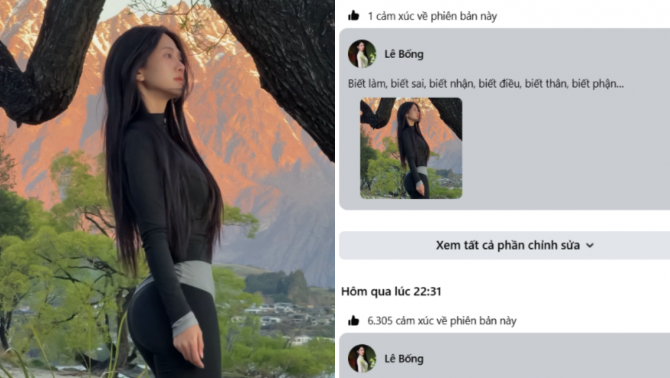 Lê Bống đăng ảnh khoe dáng, viết caption đầy ẩn ý rồi làm 1 việc trong đêm: Dân mạng lập tức xôn xao