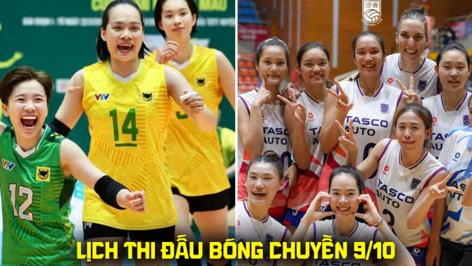 Lịch thi đấu bóng chuyền hôm nay 9/10: Hà Nội Tasco đấu VTV Bình Điền Long An ở giải VĐQG khi nào?