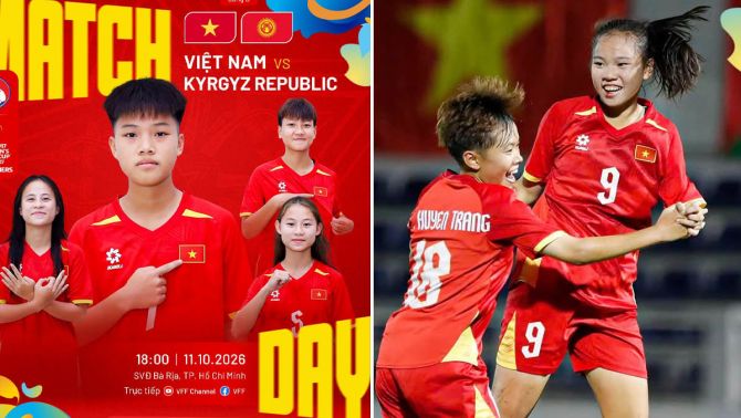 Kết quả, tỷ số U17 Việt Nam vs U17 Kyrgyzstan hôm nay 11/10 - VL U17 châu Á 2027: Cột mốc lịch sử