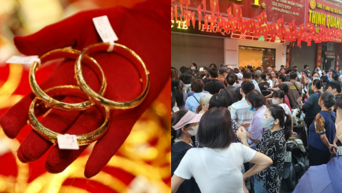Bảng giá vàng hôm nay 12/10: Vàng SJC vàng 9999 vừa tăng đã giảm ngay, vàng thế giới 'quay xe'