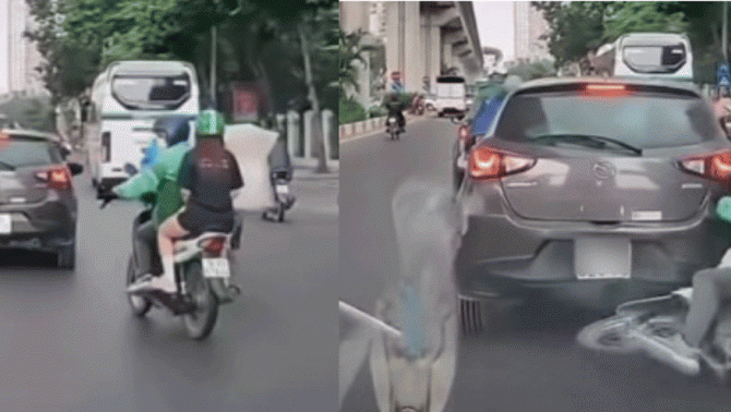 Bộ Công an phân tích vụ tài xế xe ôm công nghệ đâm đuôi ô tô ở Hà Nội? Tình hình tài xế và khách hàng?