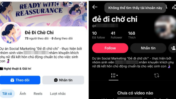 Dự án 'Đẻ đi chờ chi' bị dân mạng phản ứng: Video bị gỡ, tài khoản liên quan không còn tìm thấy