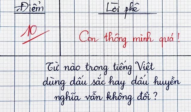 Từ tiếng Việt nào đổi dấu sắc sang dấu huyền mà nghĩa vẫn không đổi?