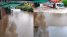 Clip ghi lại cảnh thót tim giữa phố ngập lụt ở Hà Nội: Tài xế lao nhanh tạo sóng lớn, suýt cán trúng người đi bộ