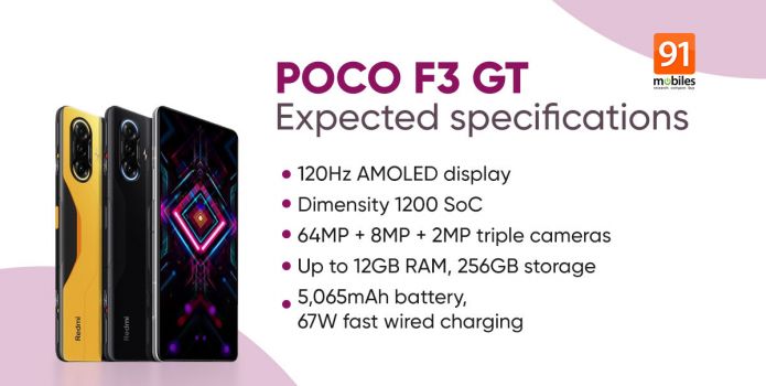 Poco F3 GT sẽ ra mắt tại Ấn Độ với chipset Dimensity 1200