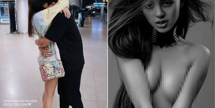 Hậu 'chia tay' Bùi Tiến Dũng để về nước, Dianka táo bạo tung full bộ ảnh lột đồ khoe vòng 1 đốt mắt