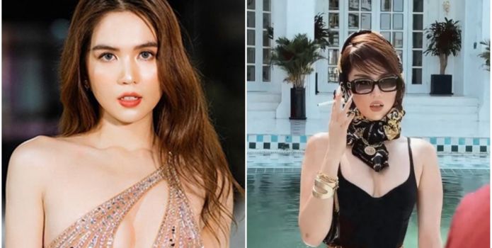 CĐM ‘choáng váng’ trước clip Ngọc Trinh diện bikini, vừa ‘phì phèo’ điếu thuốc vừa tạo dáng táo bạo